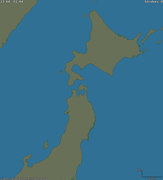 Carte de la foudre East Japan1 22/07/2021 22:50:09